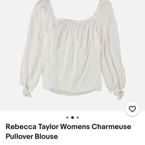 Rebecca Taylor white silk blouse NWT